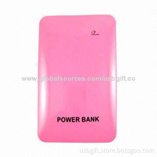 Power Banks with 6,000mAh Lithium Polymer Battery and ABS + Metal Back Cover